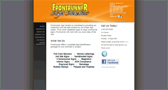 Desktop Screenshot of frontrunnersigns.com